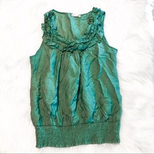 Anthropologie | Mine Sleeveless Ruffled Blouse